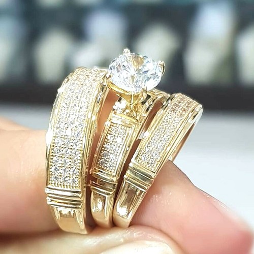 Sterling silber zirkonia trio - sterling,