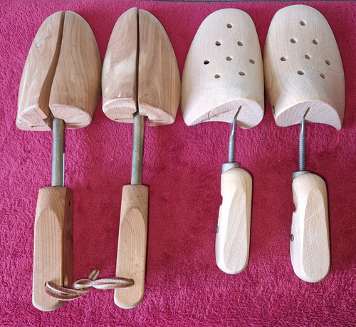 Paar holz schuhspanner - schuhspanner, /