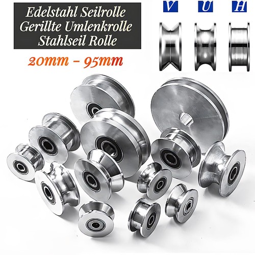 Edelstahl seilrolle h - u,,
