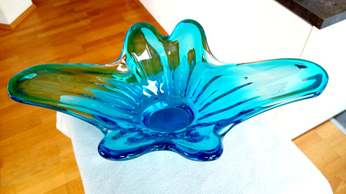 Große schwere glas schale - schwere,