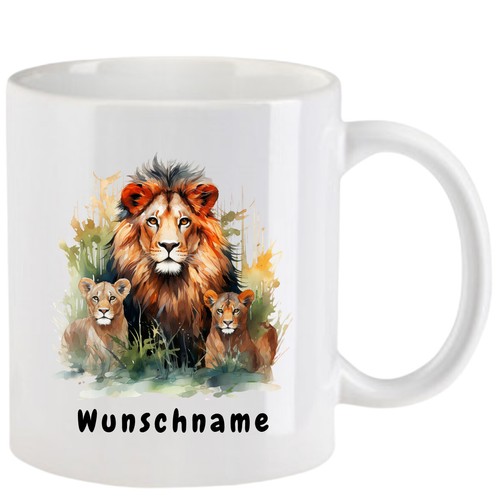 Tasse löwe aquarell teil - aquarell,