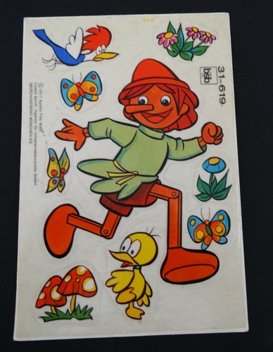 Werbe aufkleber pinocchio 1977 - werbe-aufkleber,
