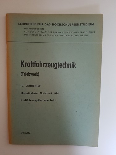 Kraftfahrzeugtechnik triebwerk - kraftfahrzeugtechnik,