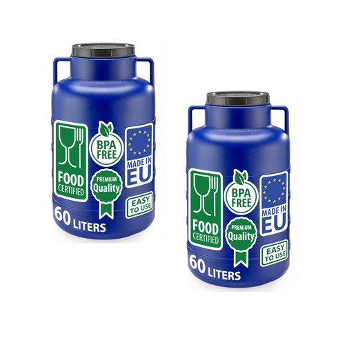 2er set weithalsfass liter - 2er,