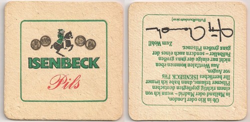 Isenbeck alter bierdeckel - isenbeck,