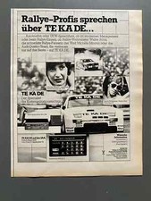 TE KA DE Sprechfunk Röhrl Mouton Rallye Original 1981 Vintage Advert Werbung
