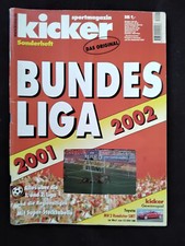 kicker Sportmagazin Sonderheft Bundesliga 2001 / 2002 mit Stecktabelle