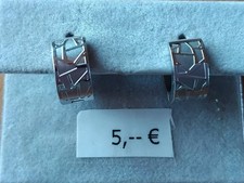 Edelstahl creolen mit muster - mit,