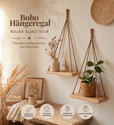 Boho hängeregal aus - 🌿,