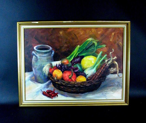 Schönes ölgemälde obst - schönes,