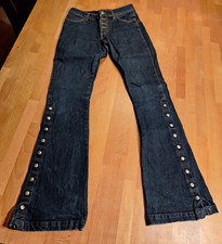 Miss Sixty Jeans Flare Gr. 25, Knöpfe seitlich an Beinen, dunkelblau