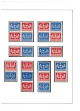 KR. Komplette Sammlung aller Zusammendrucke aus Nr. 969-70 **. Selten und wertig