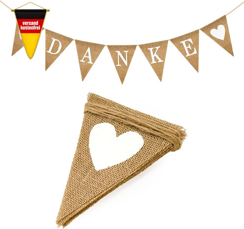 Jute danke girlande - jute,