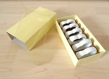 6 Stk Tirschenreuth Serviettenringe sehr gut Porzellan weiß 6 cm Barock Form