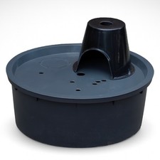 Becken mit gfk deckel - pe,