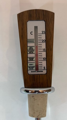 Weinthermometer mit holzkopf - weinthermometer,