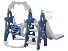 Kunststoffrutsche, mit zwei Basketballkörben, 180 x 190 x 123 cm - N