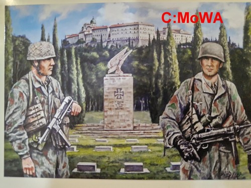 Postkarte german paratroopers - postkarte, (german