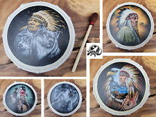 Schamanentrommel Rahmentrommel  Indianer Hand Trommel Indian Drum Durchm. 30 cm