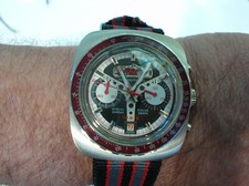 NOS Tanis Chronograph mit Valjoux 7734 Handaufzugwerk.Neuer Service.