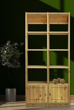 Regal Regalsystem Bücherregal Holz Kiefer massiv natur flexibel & erweiterbar