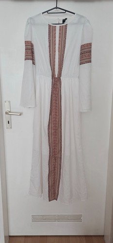 Weißes boho maxikleid - weißes,
