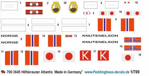 Peddinghaus decals 700 3645 - 1:700,