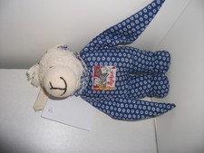 Sigikid Lamm  Schaf blau gemustert Rassel  20 cm 