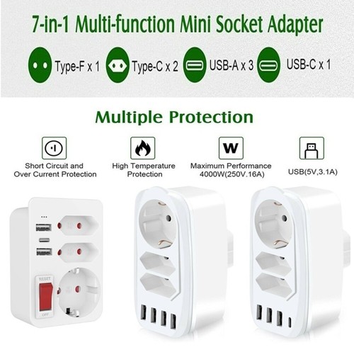 Multistecker mit usb - multistecker,