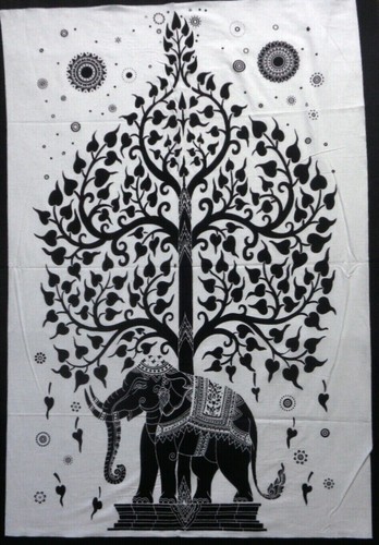 Baum elefant wandbehang - elefant,