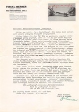 Firck & Werner Arkograf - Bad Reichenhall - 1940er - Historischer Brief ~21x30cm