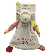 Nici Schmusetuch Lamm Schaf - 24 Stunden Job - Kuscheltuch Schnuffeltuch - 47130