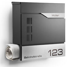 Moderner Briefkasten Anthrazit