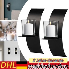 Paar Metall Wandkerzenhalter