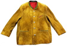 Meindl Trachten Luxus-Leder-Janker Sämisch gegerbtes Hirschleder Natur Gr.54 XL