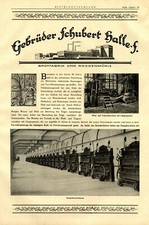 Brotfabrik Schubert in Halle Saale XL Reklame 1925 Brot Roggenmühle Mehl Werbung