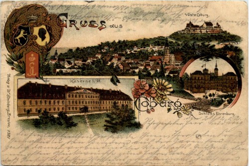 Gruss aus coburg - aus, litho