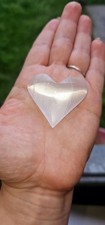  Selenit Herz groß Handschmeichler Taschenstein Sorgen Tröster Mineralien schön 
