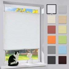 Plissee Rollo Verdunklung ohne Bohren Fenster Tür Klemmfix Faltrollo Faltstore