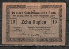 Deutsch-Ostafrikanische Bank - 10 Rupien - 1.10.1915 - Kolonie