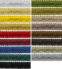 5m / 50m Zierband Bänder 12mm Deko Schmuckband Borte Gestrickt 