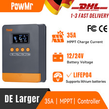 PowMr 25A 35A 45A MPPT Solar Batterie Laderegler 12V/24V  LCD Regler PV 100V