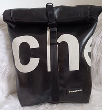 Freitag Rucksack Tasche F155 CLAPTON Rolltop  Backpack schwarz weiß LKW Text CHE