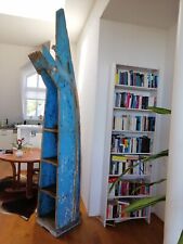 Indonesisches Bootsregal von Fischers Lagerhaus in türkis/holzfarben, H2,95m