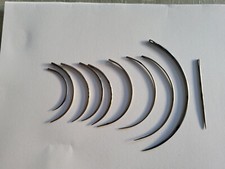 8x gebogene Nadeln, antik, Polstererhandwerk, Polsterer, Sattler