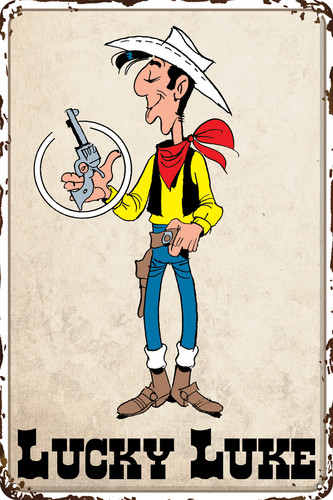 Lucky luke blechschild - luke, comic