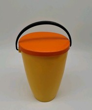 DDR kleiner Pneumant Kunststoff Plastik Eimer Gelb Höhe 20 cm