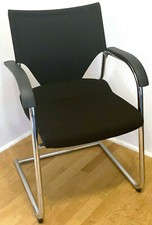 Wilkhahn Modus 277/07 Freischwinger - Schwarz meliert - Stuhl Besucherst 