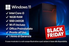 Intel i3 Komplett-PC – 16GB RAM – 240GB SSD – Windows 11 – WLAN – Office