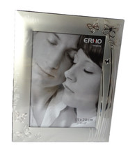 Portraitrahmen Bilderrahmen    15×20 cmsilber/ Metall Schmetterlinge